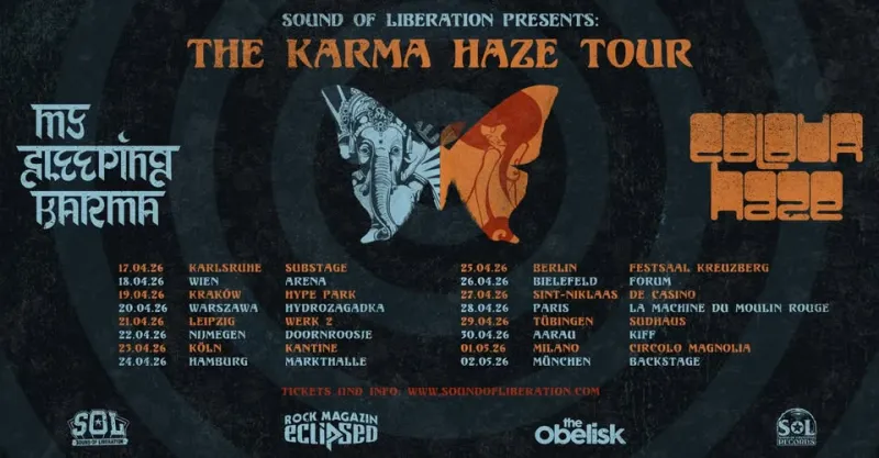 szene-Radar - MY SLEEPING KARMA | COLOUR HAZE | Karlsruhe, Substage  in Karlsruhe