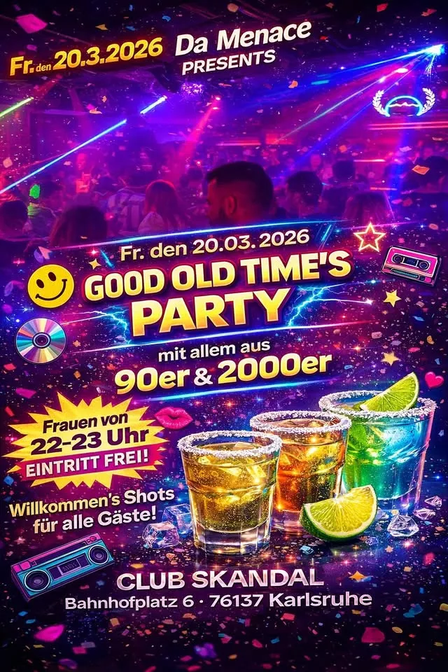 szene-Radar - 90er & 2000er Party, Club Skandal  in Karlsruhe