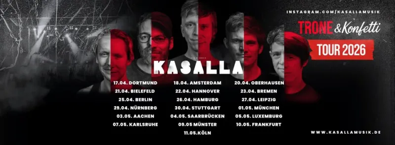 szene-Radar - Kasalla 2026 Trone & Konfetti, Tollhaus  in Karlsruhe