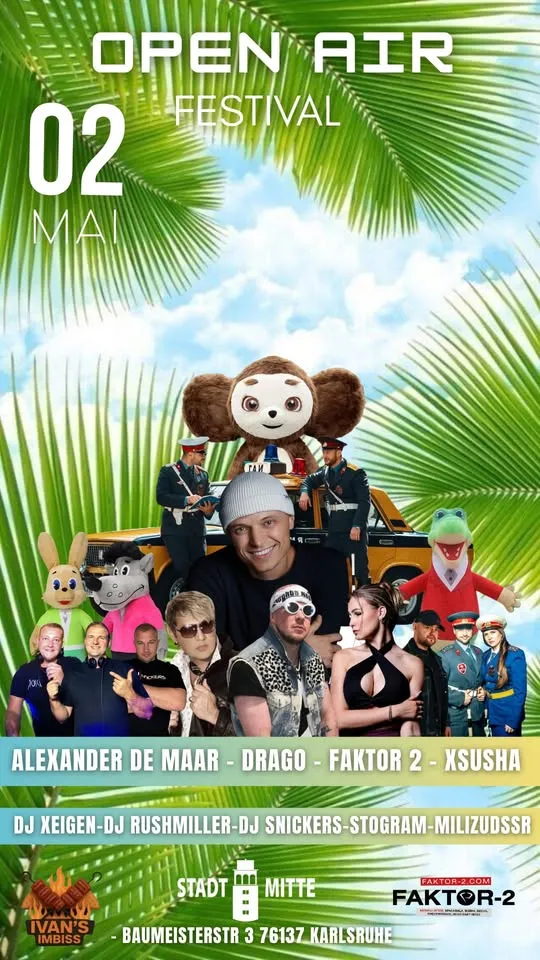 szene-Radar - Open Air mit Alexander de Maar, Faktor 2, XSUSHA & Afterparty, Die Stadtmitte  in Karlsruhe