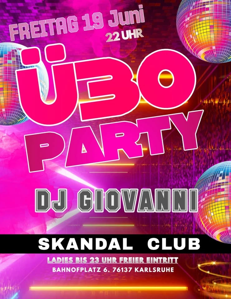 szene-Radar - Ü30 Party, Club Skandal  in Karlsruhe