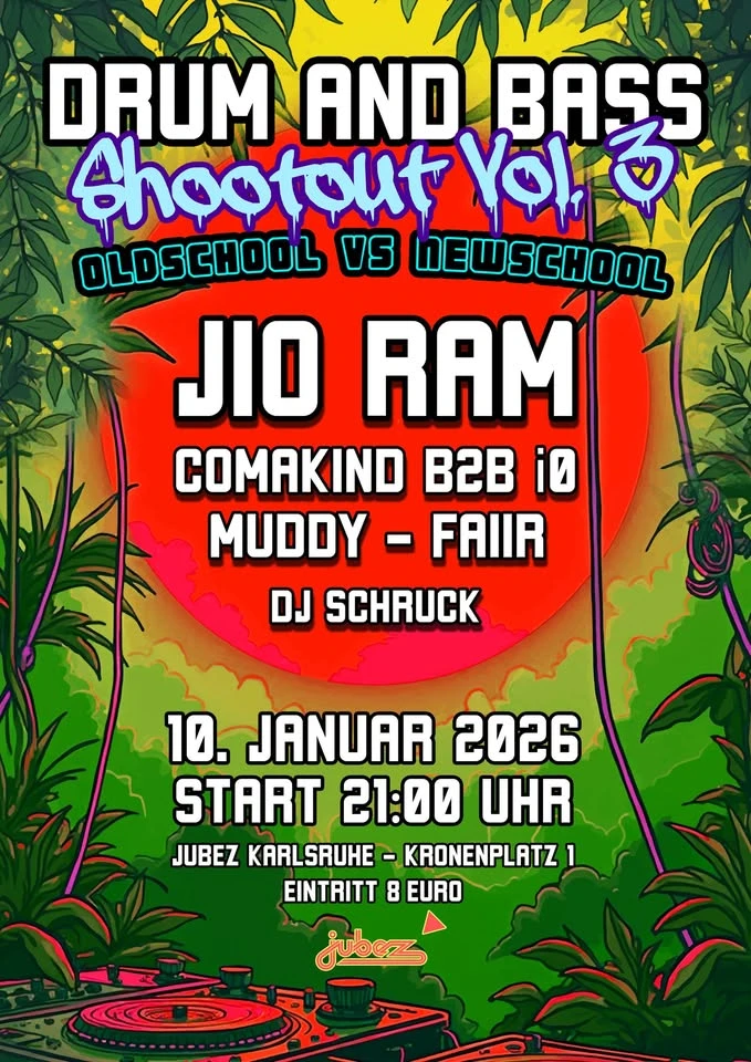 szene-Radar - DRUM AND BASS Shootout Vol. 3 | jubez Karlsruhe, jubez  in Karlsruhe