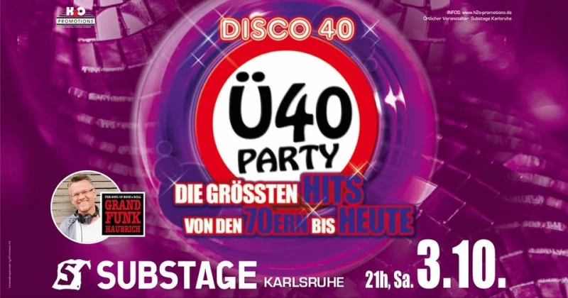 szene-Radar - Ü40 PARTY, Substage  in Karlsruhe