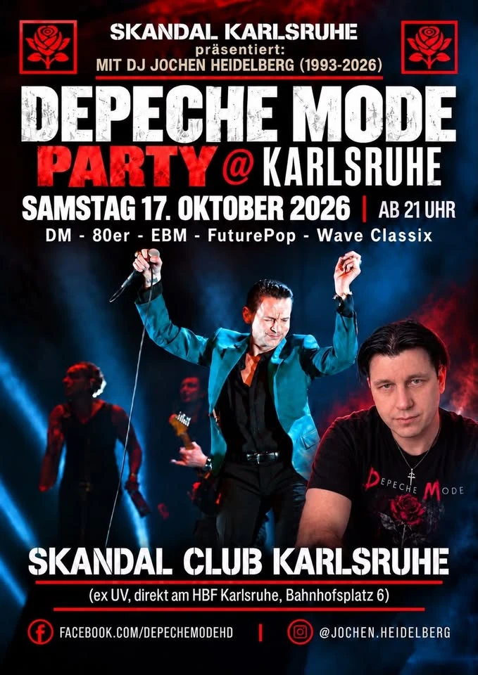 szene-Radar - Depesche Mode Party, Club Skandal  in Karlsruhe