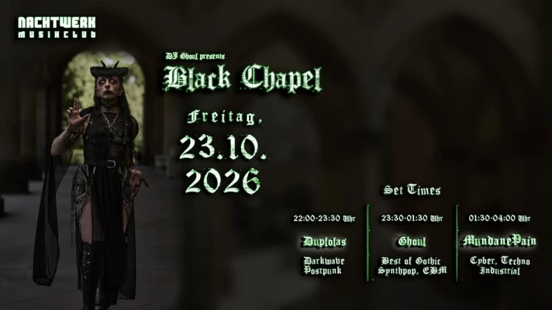 szene-Radar - Black Chapel Oktober - mit Duplolas, Nachtwerk  in Karlsruhe