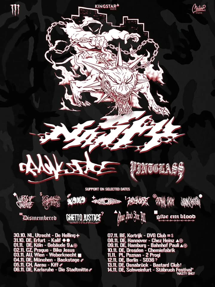szene-Radar - Nasty - Trauma Tour // Supports: Crawlspace, Pintglass & XOXO, Die Stadtmitte  in Karlsruhe