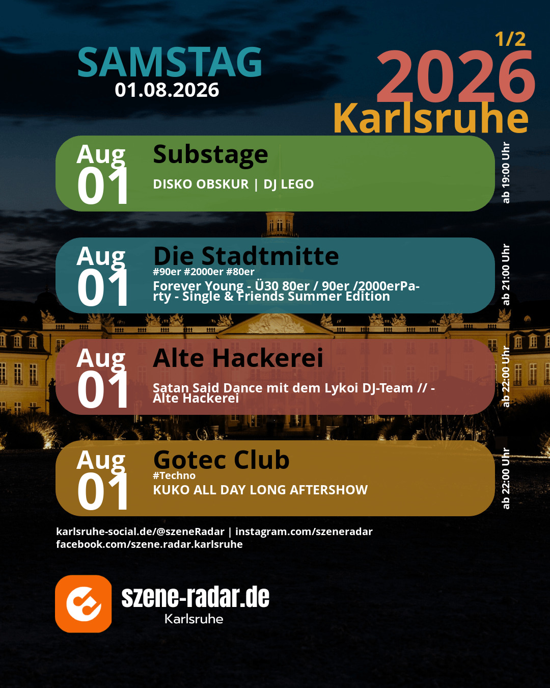 szene-Radar Social Media