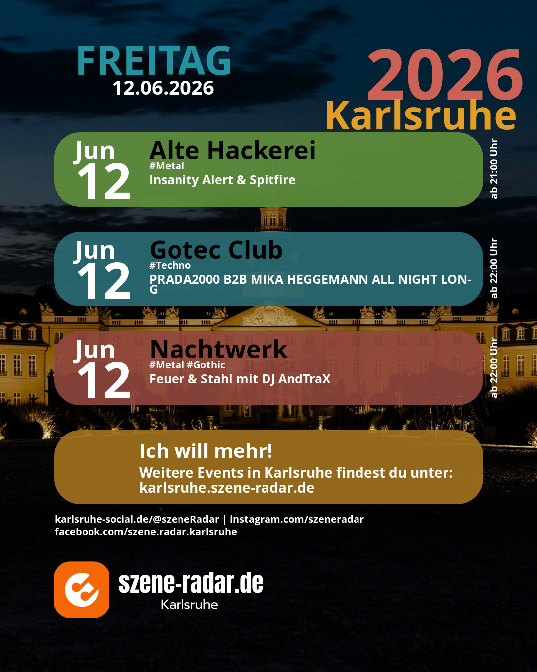 szene-Radar Social Media