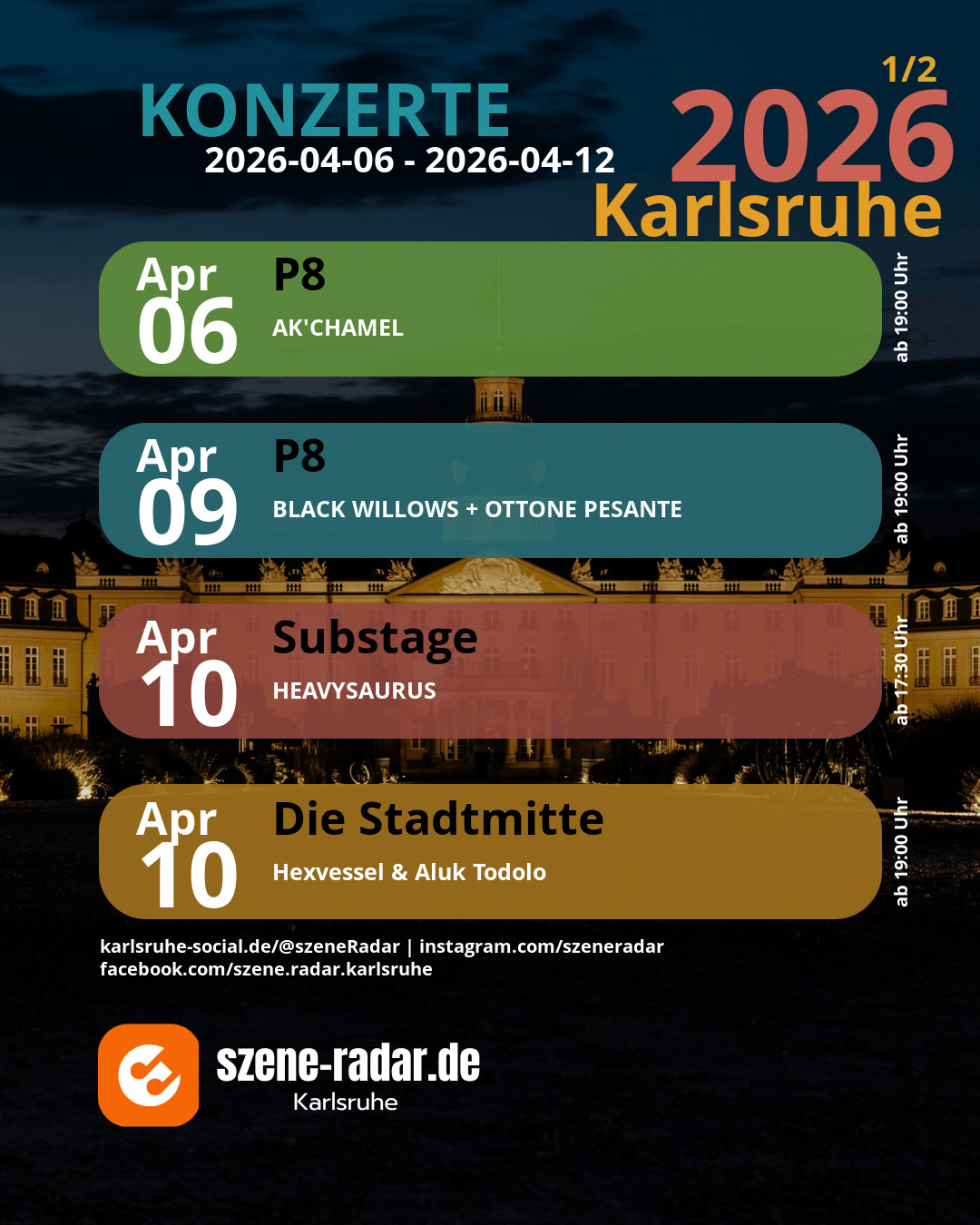 szene-Radar Social Media - 12.04.2026