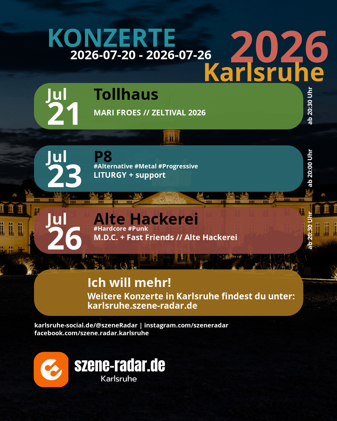 szene-Radar Social Media