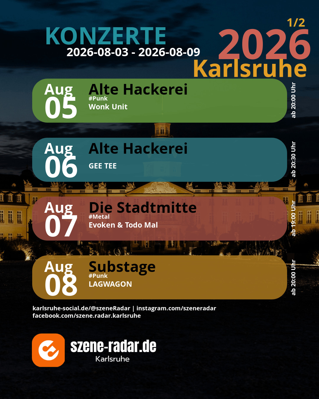 szene-Radar Social Media