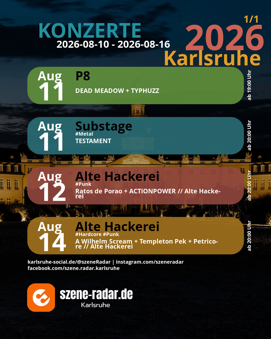 szene-Radar Social Media